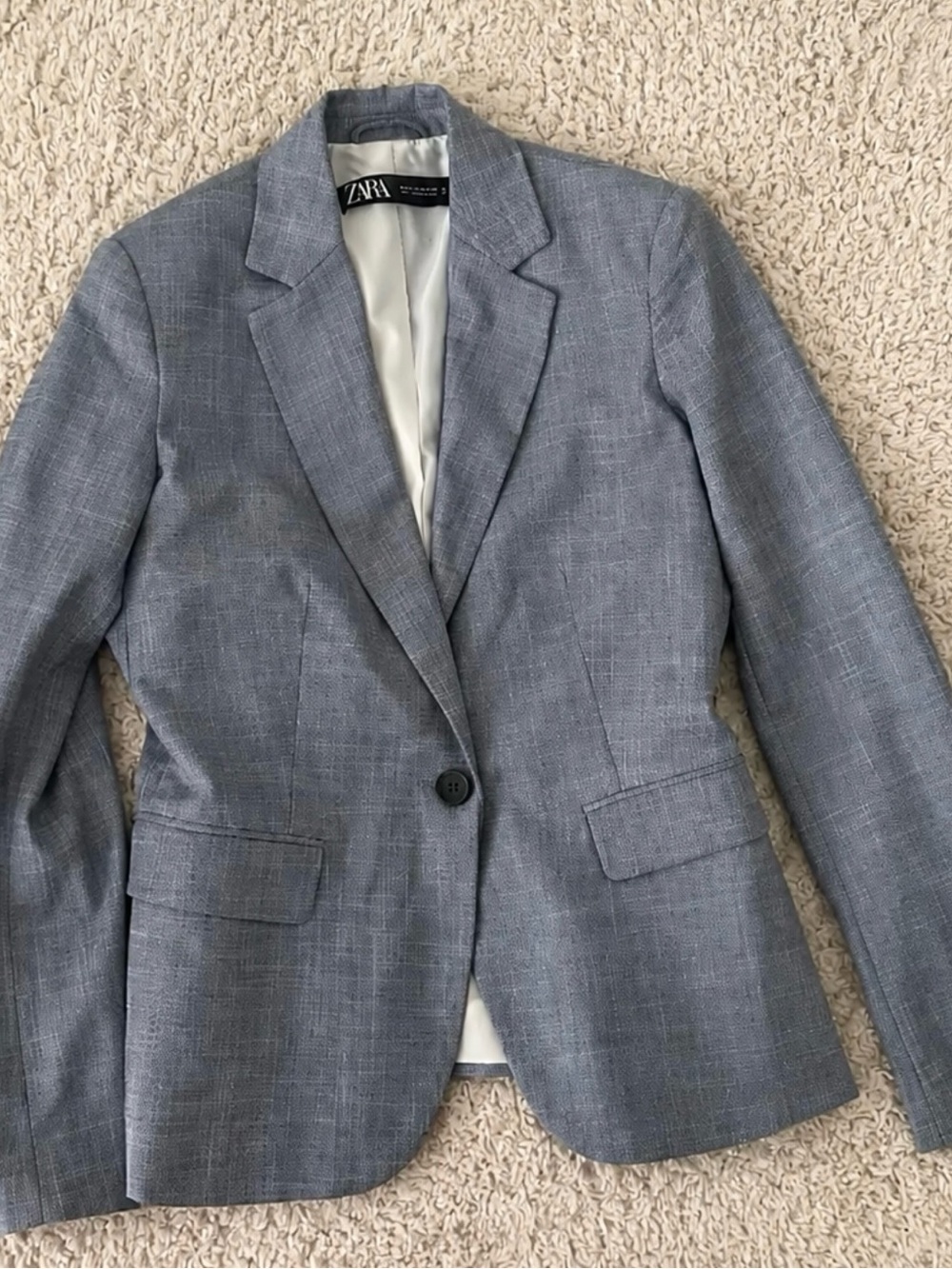 Zara Light Gray/Blue Blazer